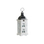 Lanterne DKD Home Decor Finition vieillie Blanc Gris foncé Bois Verre