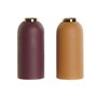 Vase DKD Home Decor Orange Doré Fer 13 x 13 x 28 cm (2 Unités)