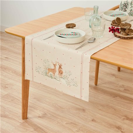Chemin de Table Muaré Deer 45 x 140 cm