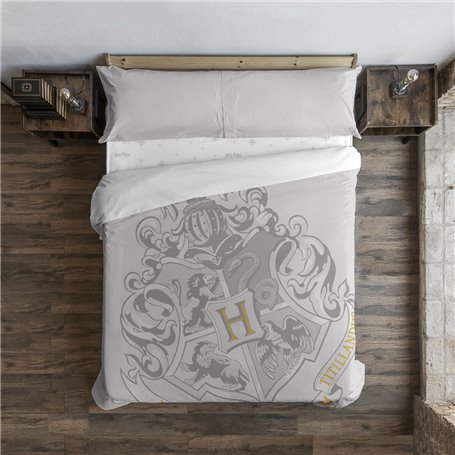 Housse de Couette Harry Potter Hogwarts Gris 240 x 220 cm Gran lit 2 p