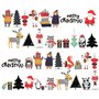 Nappe enduite antitache Muaré Noel 100 x 250 cm