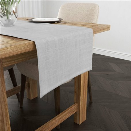Chemin de Table Muaré Liso Gris 45 x 140 cm