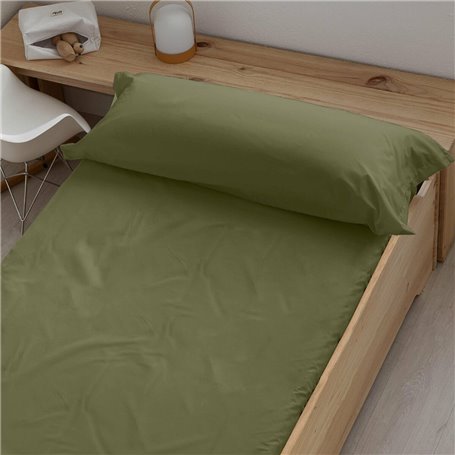 Drap housse Ripshop Liso Vert 140 x 200 cm