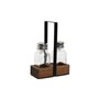 Salière et Poivrière Home ESPRIT Noir Verre Bois d'acacia 12 x 6 x 17,