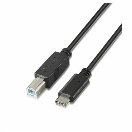 Câble USB C vers USB B Aisens A107-0053 1 m Noir