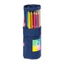 Pochette crayons Benetton Cool Blue marine 7 x 20 x 7 cm Enveloppante