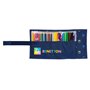 Pochette crayons Benetton Cool Blue marine 7 x 20 x 7 cm Enveloppante