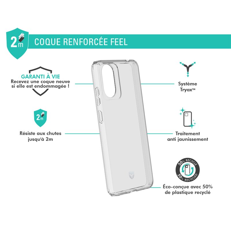 Image secondaire de Coque Renforcée Motorola G04 FEEL Transparente - Garantie à vie - Certifié GRS Force Case
