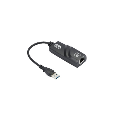 Adapateur USB 3.2 gen 1 m le/RJ45 femelle noir - compatible 1Gbps - Plug&Play -