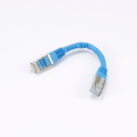 C ble RJ45 Male/Male droit CAT6 F/UTP - Longueur 0.15M - Bleu - en sachet