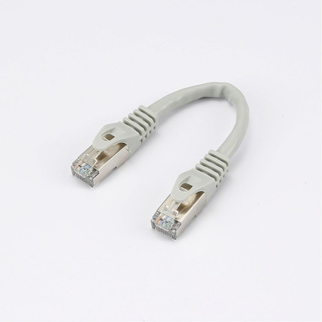 C ble RJ45 Male/Male droit CAT7 S/FTP - Longueur 0.15M - Gris - en sachet
