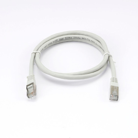 C ble RJ45 Male/Male droit CAT6A S/FTP - Longueur 1M - Gris - en sachet