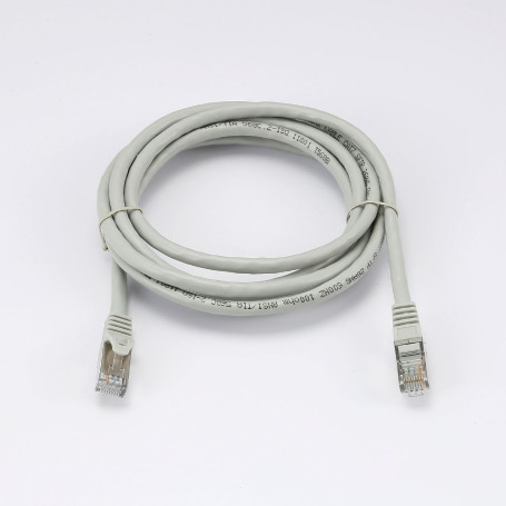 C ble RJ45 Male/Male droit CAT7 S/FTP - Longueur 2M - Gris - en sachet