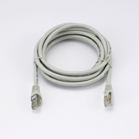 C ble RJ45 Male/Male droit CAT7 S/FTP - Longueur 3M - Gris - en sachet