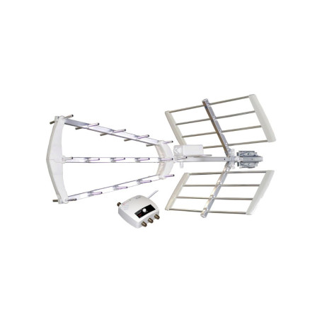 Antenne exterieure TNT trinappe LTE 700 MHz - Amplifie - Protge 5G/4G - Gain