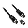 C ble antenne m le/m le 9.52 mm + adaptateur femelle/femelle 1.5M noir