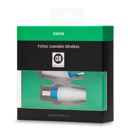 2 Fiches Coax M le 9.52mm