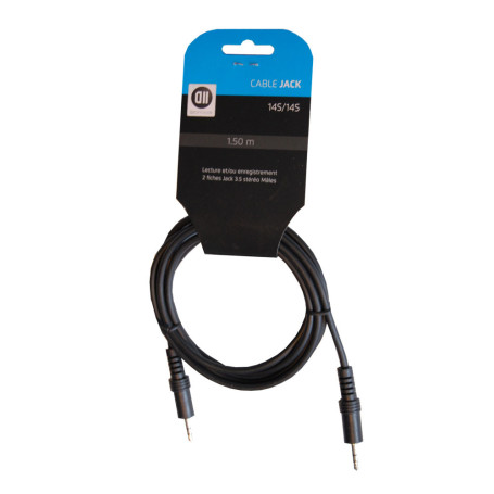C ble Jack 3.5mm m le 1.50 m Accroche Cavalier