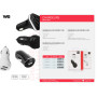 Chargeur allume-cigare 2 USB 2 ports USB 2.1A + 1A noir