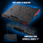 Refroidisseur Gamium pour PC jusqu' 17'' - 5 ventiltateurs Leds rouge et 2 port