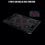 Refroidisseur Gamium pour PC jusqu' 17'' - 5 ventiltateurs Leds rouge et 2 port
