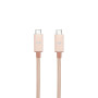 C ble USB-C m le/USB-C m le nylon 2 m - USB 3.1 - or rose trs resistant - grand