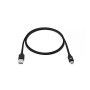 C ble USB-C m le/USB A m le plat 1 m - USB 3.1 gen 2 - noir ne s'emm le pas