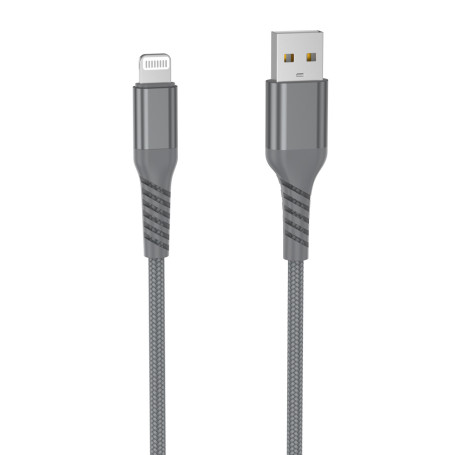 C ble USB/Lightning m le/m le avec cordon en nylon + kevlar 400D - 1m