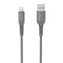 C ble USB/Lightning m le/m le avec cordon en nylon + kevlar 400D - 1m