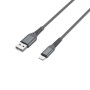 C ble USB/Lightning m le/m le avec cordon en nylon + kevlar 400D - 1m