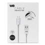 C ble USB/micro USB magntique argent - nylon tress - 1m