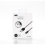 C ble USB/Micro USB Nylon 1m tress noir et blanc connecteur Micro USB reversibl
