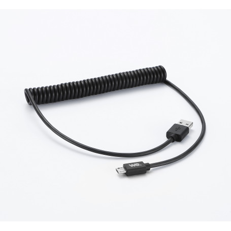 C ble USB / micro USB torsad 2m - noir
