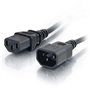 C2G Cordon d'extension d'alimentation pour ordinateur AWG 18 (IEC320C13 à IEC320C14) de 2 M