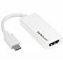 StarTech.com Adaptateur vidéo USB-C vers HDMI - M/F - Ultra HD 4K - Blanc