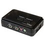 StarTech.com Kit commutateur KVM USB VGA à 2 ports avec audio et câbles - Switch KVM - Noir