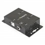 StarTech.com Hub adaptateur industriel USB vers série 2 ports à fixation murale avec clips de rail DIN