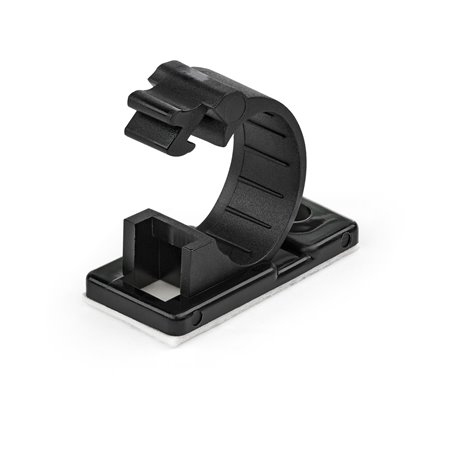 StarTech.com 100 Pinces Attache Câbles Adhésives Noir