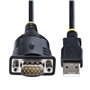 StarTech.com Adaptateur USB vers Série de 1m - Convertisseur DB9 Mâle vers USB - Adaptateur USB RS232, Prolific IC - Convertisse