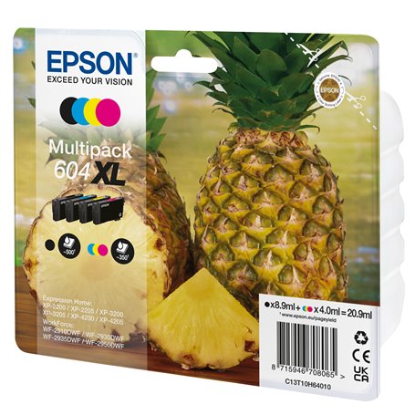 Epson 604XL cartouche d'encre 4 pièce(s) Original Rendement élevé (XL) Noir