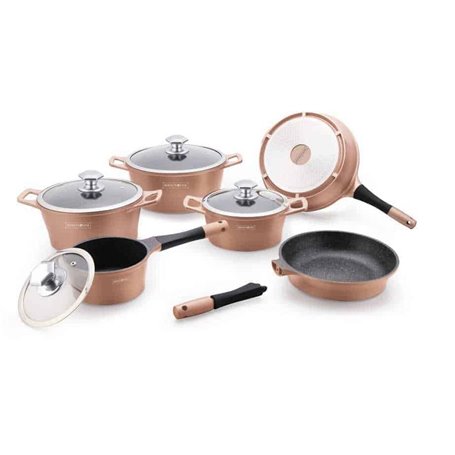 Batterie de Cuisine Royalty Line ES2014M Cuivre Acier 14 Pièces
