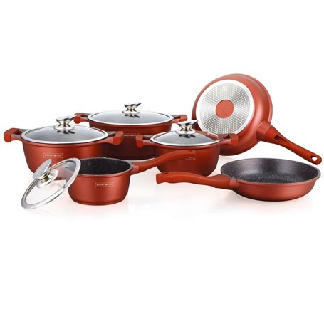 Batterie de Cuisine Royalty Line BS1010M Bourgogne 10 Pièces