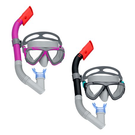 Masque de Plongée avec Tube pour Enfants Bestway Noir Rose Adulte