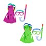 Lunettes de Plongée avec Tube et Palmes Bestway Multicouleur 37-41 (1 Unité)
