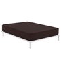 Drap housse Alexandra House Living Marron Chocolat 105 x 200 cm