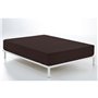 Drap housse Alexandra House Living Marron Chocolat 105 x 200 cm