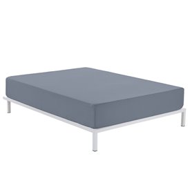Drap housse Alexandra House Living Gris acier 200 X 210 cm