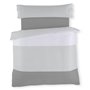 Parure de couette Alexandra House Living Blanc Gris Lit king size 3 Pièces