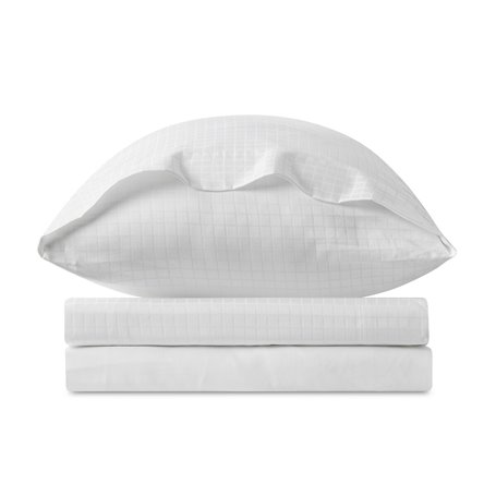 Jeu de draps Alexandra House Living Atia Blanc Gran lit 2 persones 3 Pièces