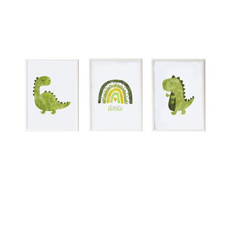 Feuilles Crochetts 30 x 42 x 1 cm Arc-en-ciel Dinosaure